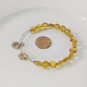 Alex an Ani Gold Yellow Topaz Luxe Beaded Bracelet